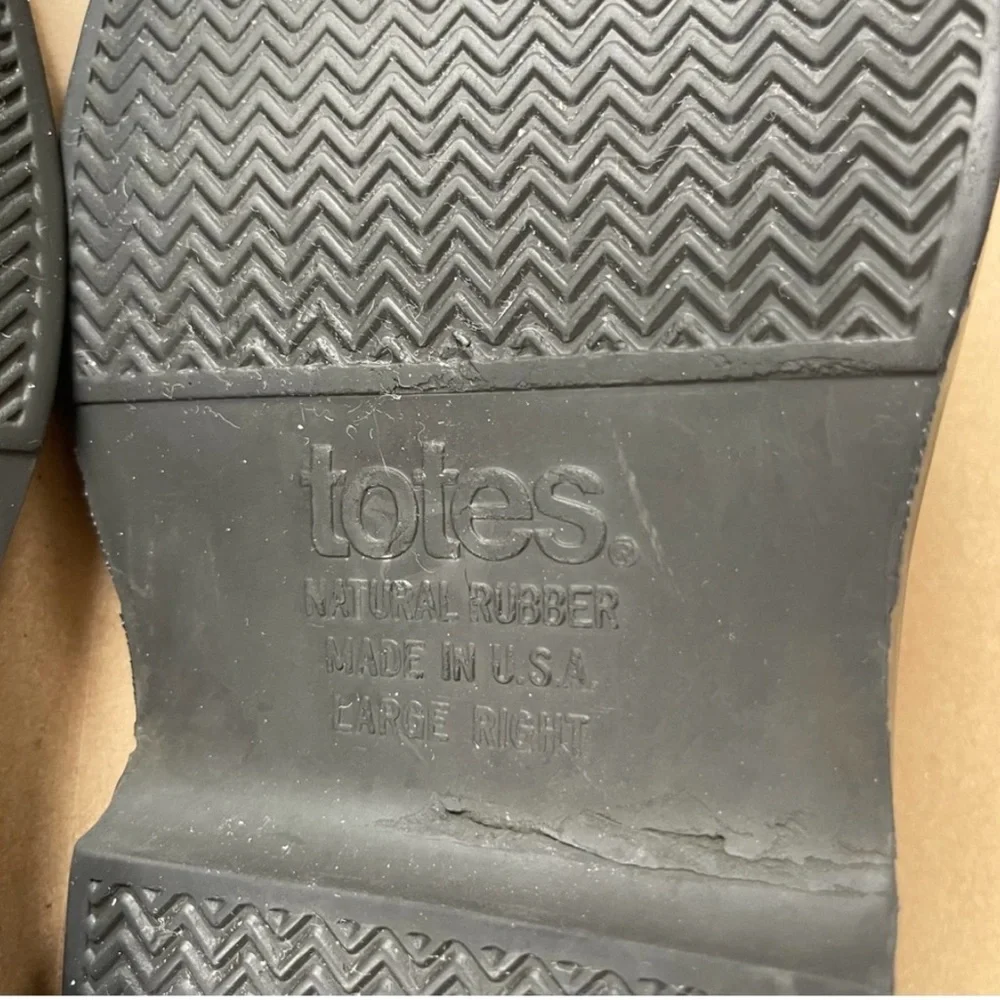 TOTES Natural Black Rubber Men's - Size Large